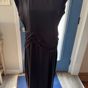 IMAN draped detail dress